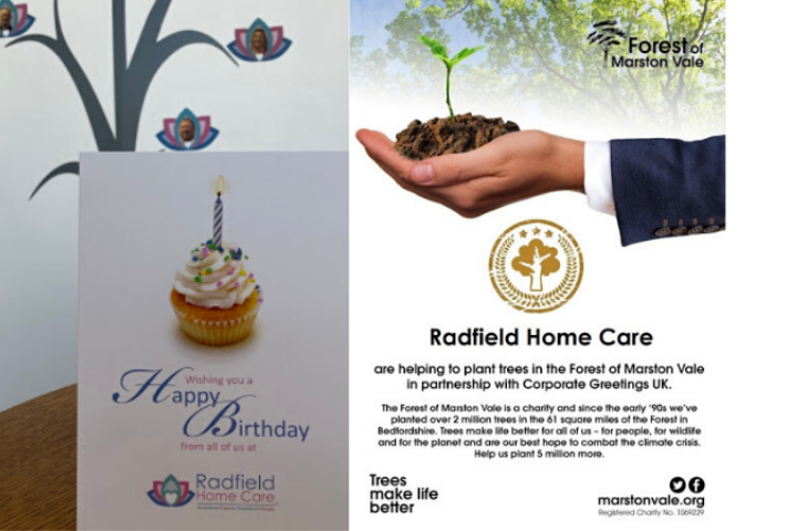 Plant a Tree’ birthday surprise for Radfield’s clients