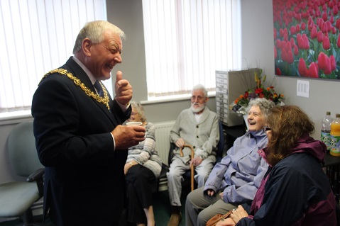 Mayor of Stafford with Radfield Home Care Clients