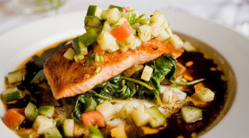 Salmon with Greens Dinner