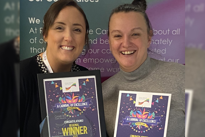 Radfield Home Care team wins top regional award at Great British Care Awards 2021
