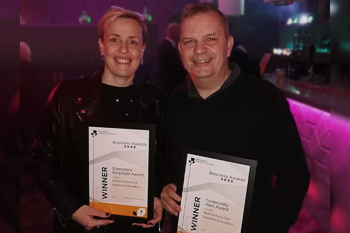 Wage increases, bonuses, and exceptional care; Radfield Home Care Wakefield & Huddersfield wins Exemplary Employer and Community Hero awards