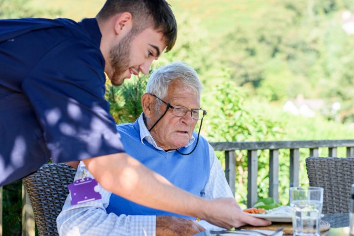 Live-in-care-careers-Care-Professional-giving-client-lunch