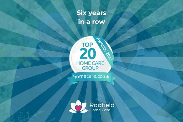 Radfield Home Care earns sixth consecutive top 20 home care award