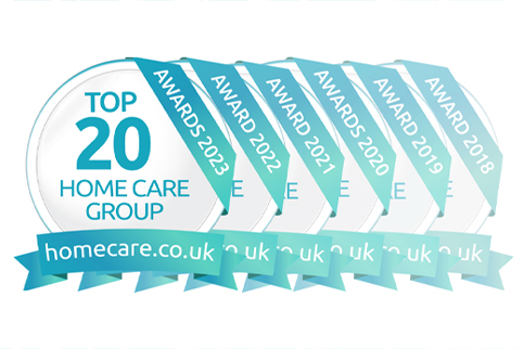 top 20 home care group award sixth consecutive year Radfield Home Care