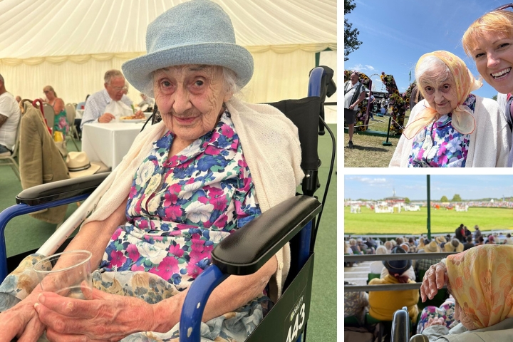 Audrey and care professional at Great Yorkshire Show 