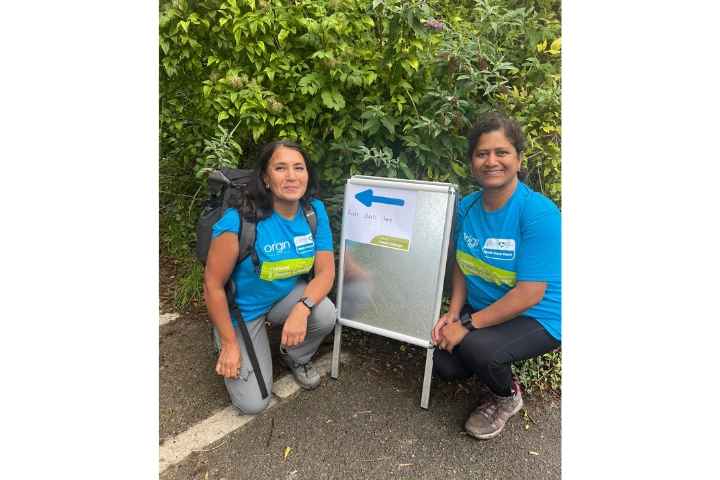 Lavanya completing charity walk for Rennie Grove Peace Hospice Care.