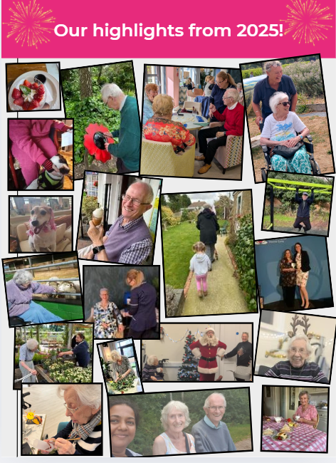 A photograph collage of 2025 highlights from Radfield Home Care Epsom & Leatherhead