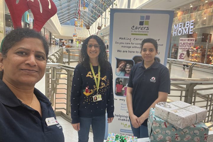 Radfield Home Care Watford at the Gift Wrappiung Fundraiser with Carers in Hertfordshire