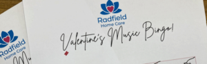 Radfield home care worcester Valentine's Music Bingo