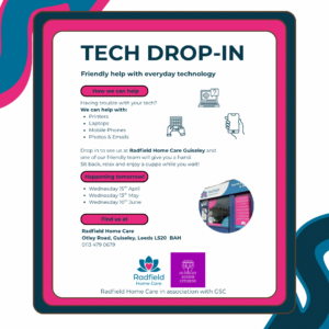 technology for older adults drop in sessions poster