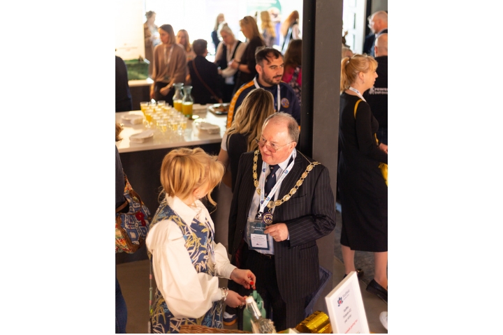 Hollie Bradbury with the Mayor-elect of Shropshire at the Living Well Network event