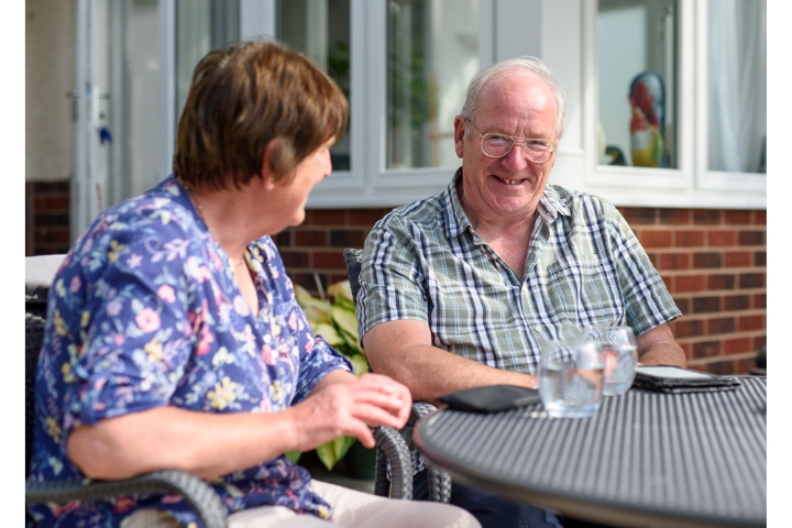 Couple receiving care at home
