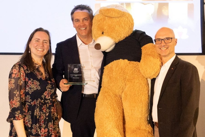 Rob accepting Community Engagement award