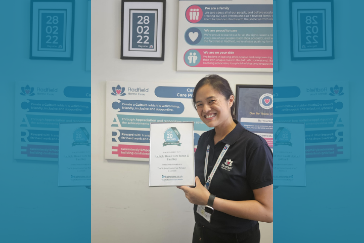 Radfield Home Care named a Top 20 Home Care Provider in London