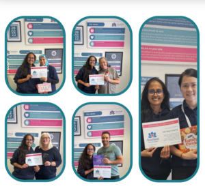 Radfield Home Care Barnet team receiving individual awards