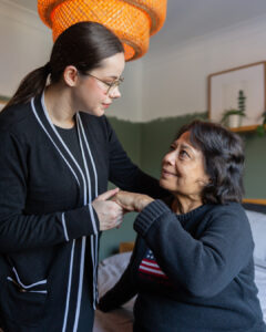 Client & Care Professional at the client's home