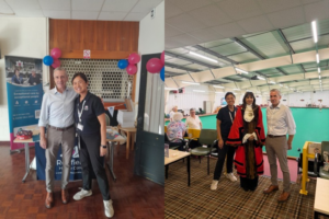 Glen and Po at the Age Well in Barnet event