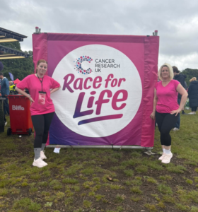 June Newsletter Derby - Amanda and her daughter at the Race for Life