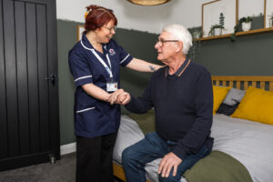 Client getting help from a Care Professional