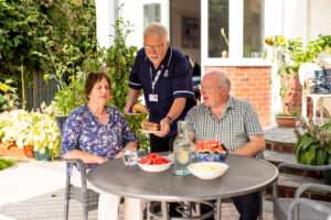 A couple attending the respite day care centre in Derby