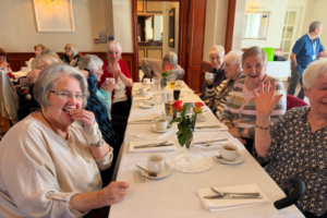 A few of the Radfield Home Care Liverpool clients at the Royal Hospital meal, attending friendship groups for older people in Waterloo 